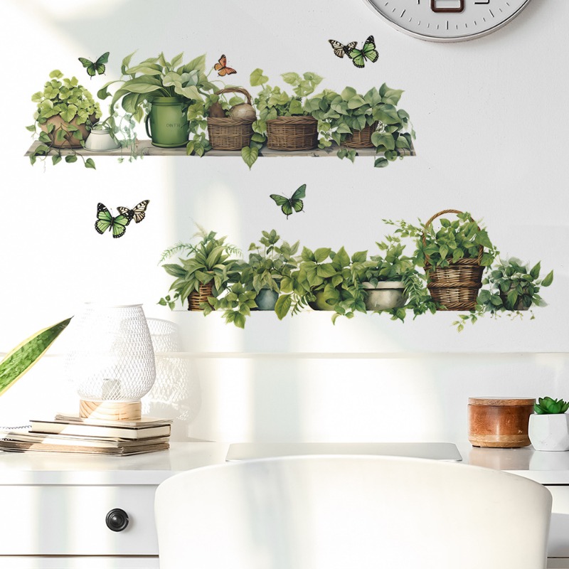 3D Printing Pot - Tropical Green Plants Potted Butterfly Fly