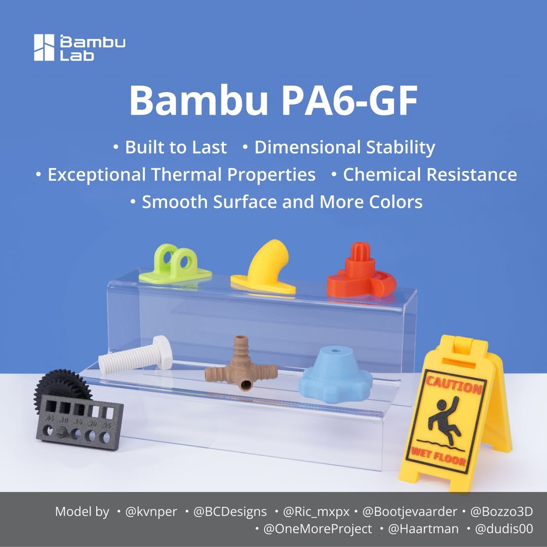 3D Printing Glass - PA6-GF for Bambu Lab Glass Fiber