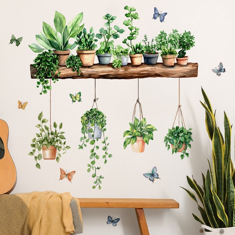 3D Printing Pot - 3D Potted Green Plant Shelf Wall