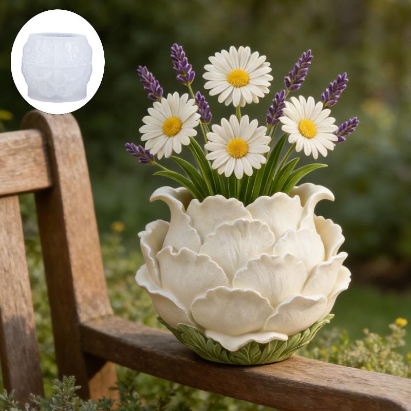 3D Printing Pot - 3D Handmade Peony Flower Pot Silicone