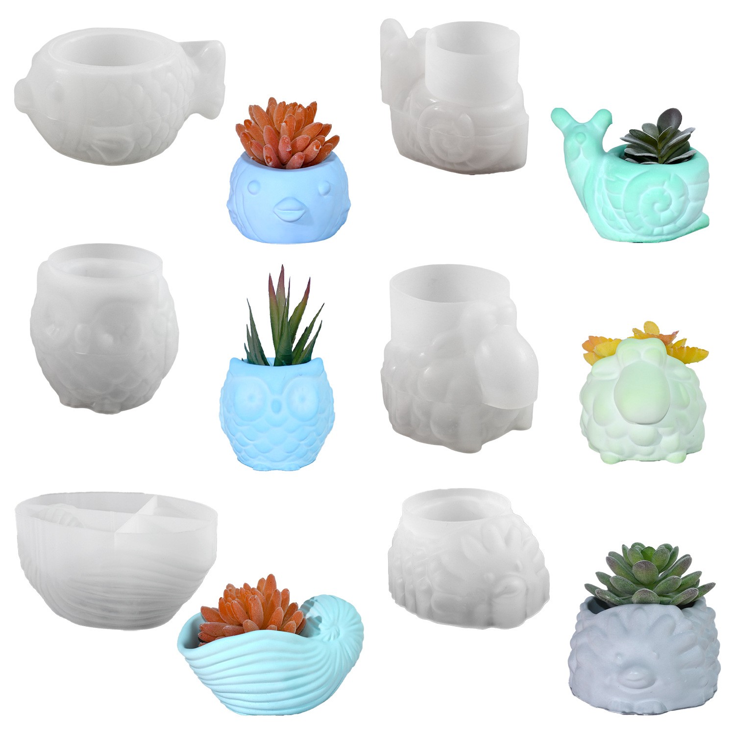 3D Animal Flower Pot Silicone  - 3D Printing Pot review and price