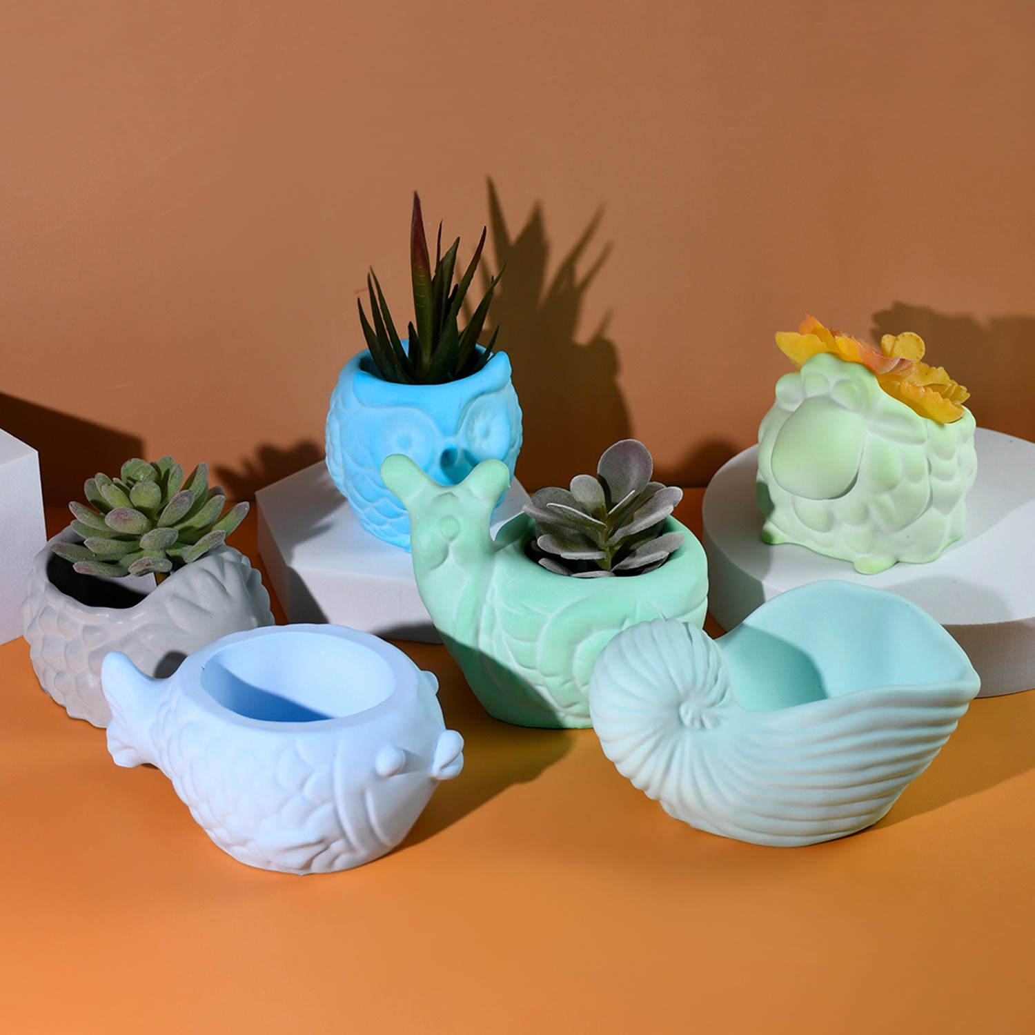 3D Animal Flower Pot Silicone  - 3D Printing Pot review and price