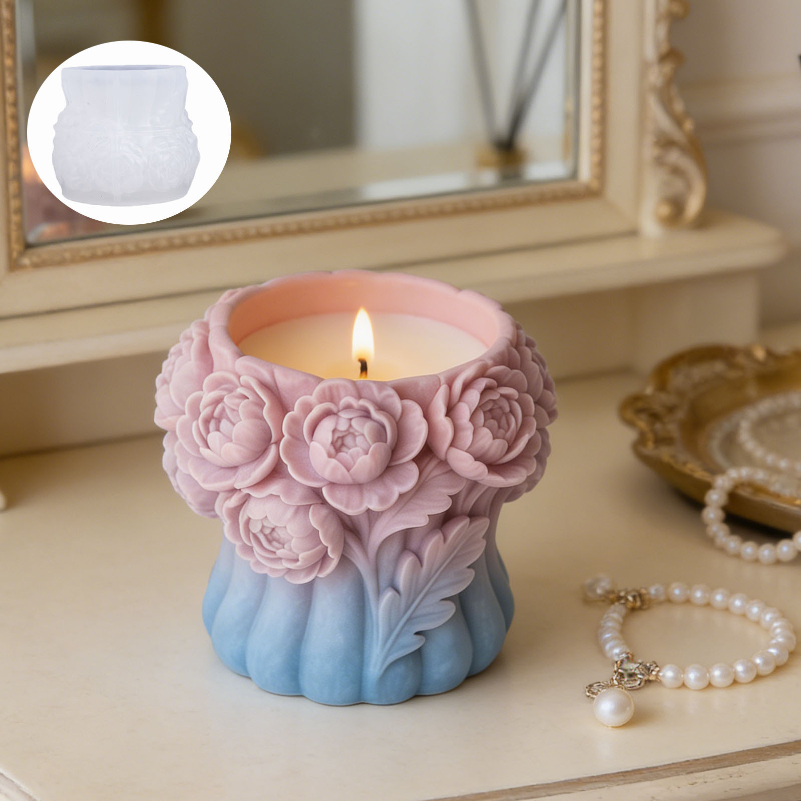 3D Rose Flower Vase Silicone M - 3D Printing Pot review and price