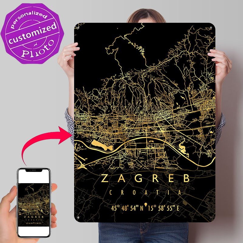 ZAGREB MAP CROATIA 3D Texture  - 3D Printing Zagreb review and price