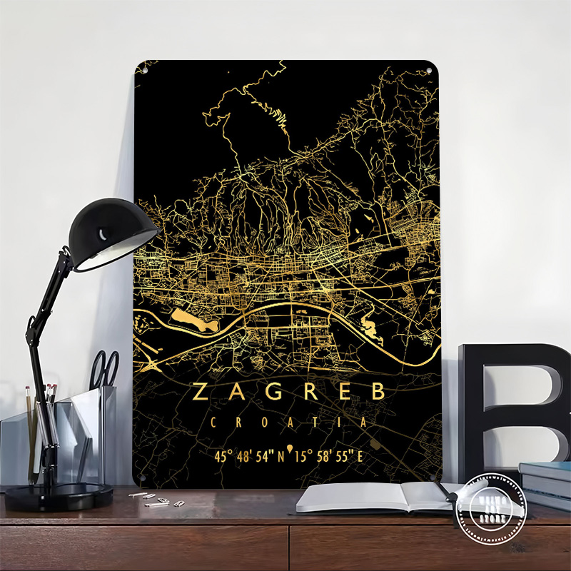 ZAGREB MAP CROATIA 3D Texture  - 3D Printing Zagreb review and price