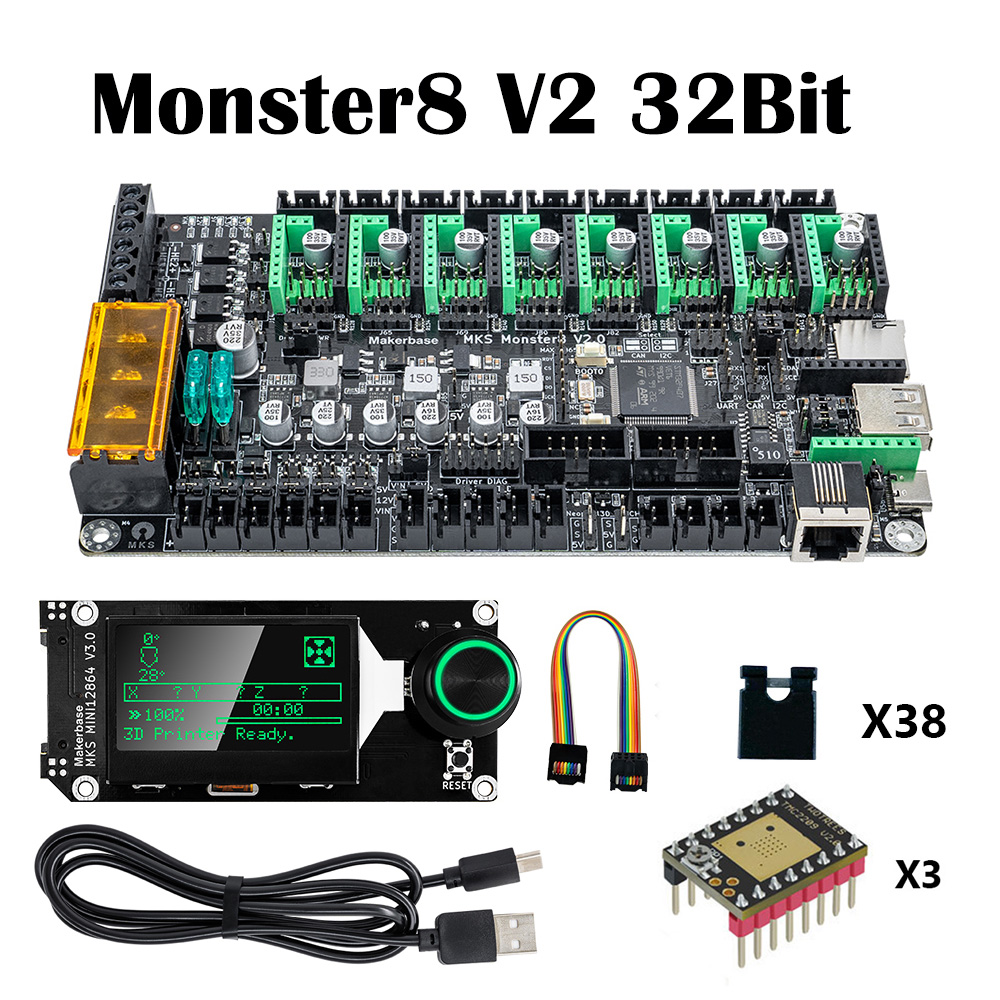 Makerbase MKS Monster8 V2 32Bi - Motherboard 3D Printer review and price