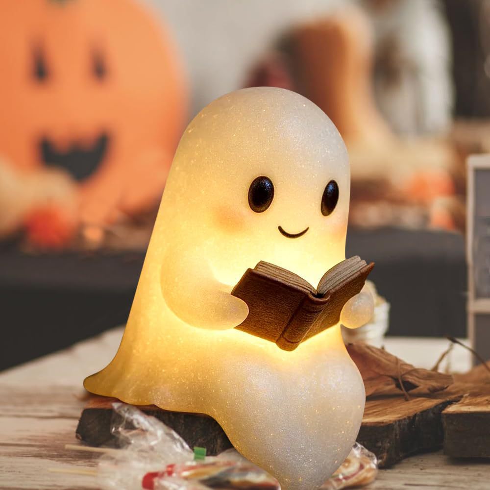 New Cute Ghost Reading Book La - 3D Printing Lamp review and price
