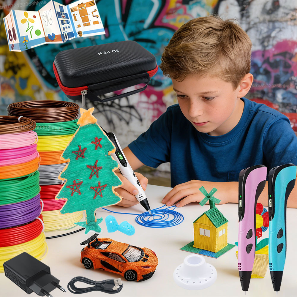 Children's 3D Printing Pen wit - Carbon Fiber Filament review and price