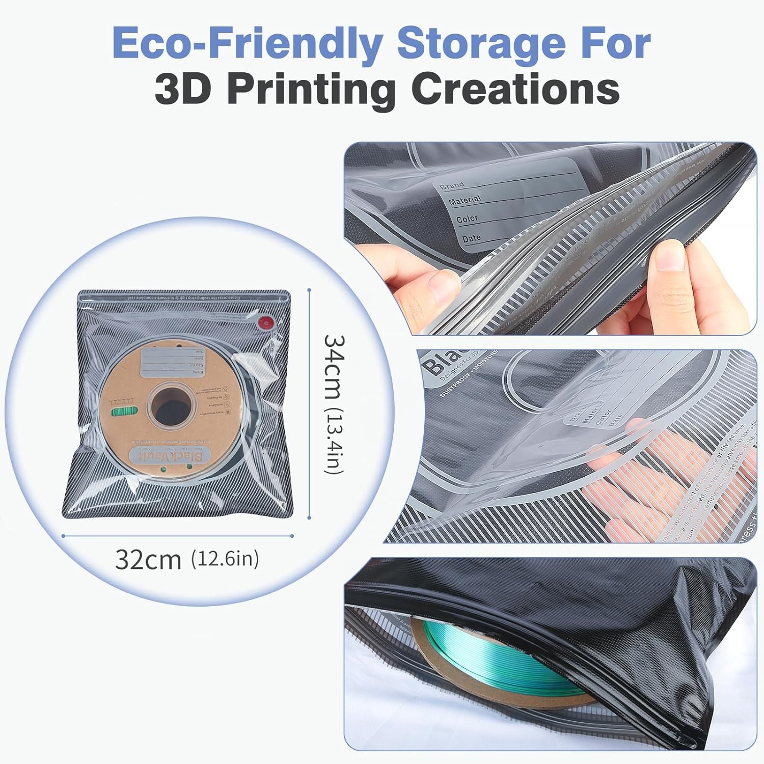 3D Filament Bag Black Filament - Carbon Fiber Filament review and price